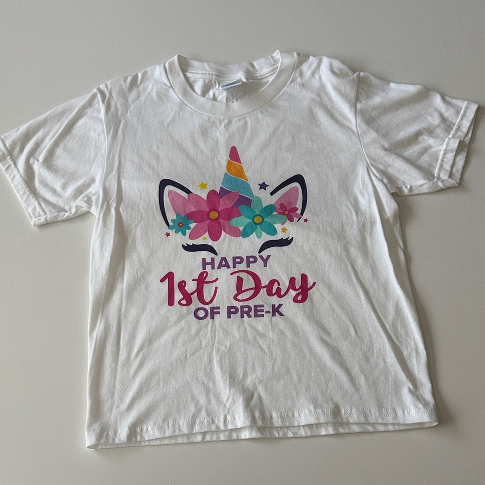 Happy 1st Day of Pre-K Unicorn Kids T-Shirt size Small